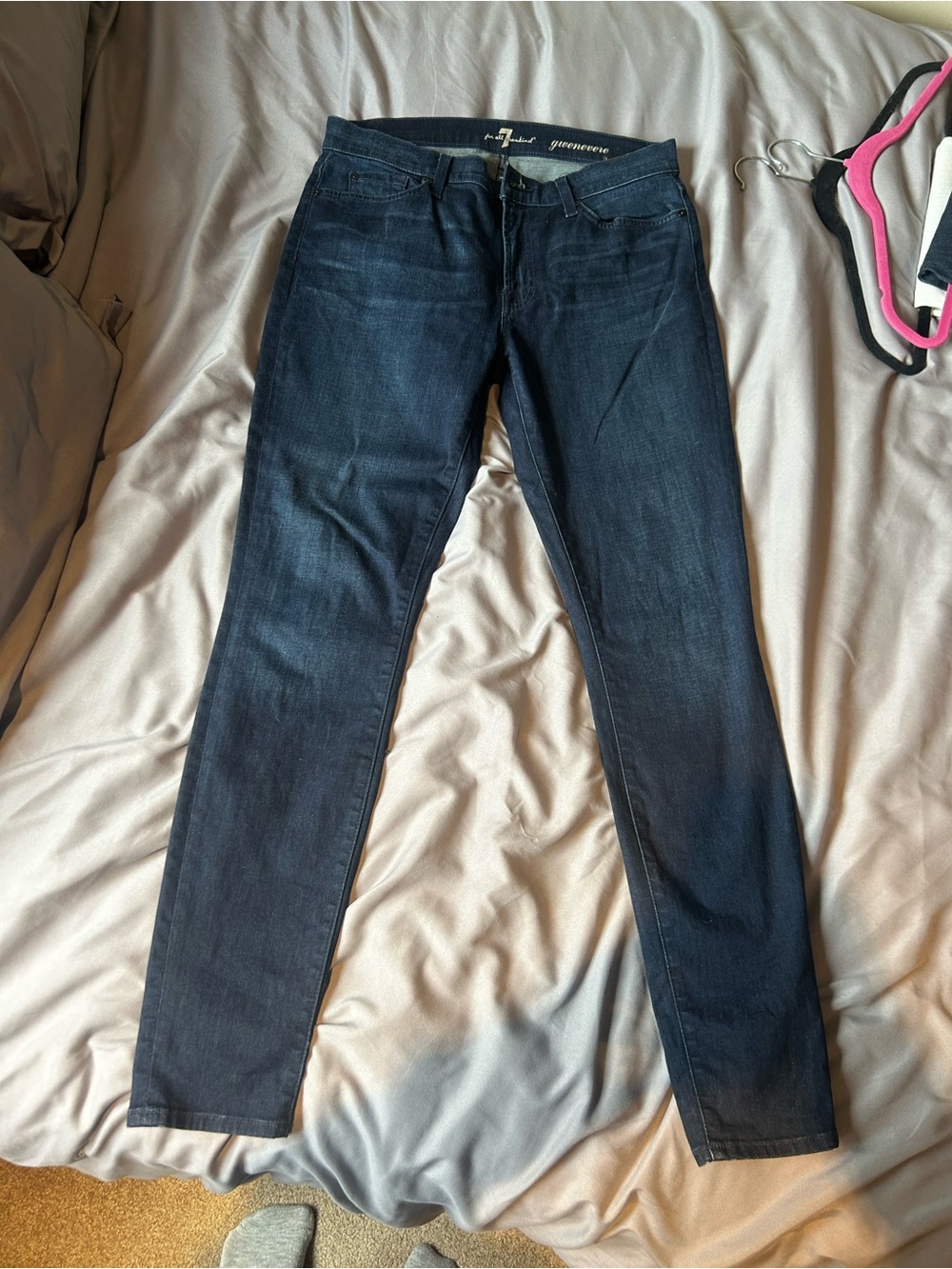 7 For All Mankind Dark Indigo Skinny Jeans